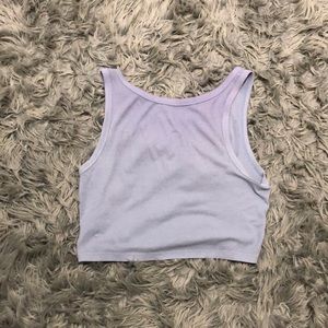 Blue cropped tank top
